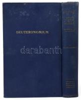 Mózes öt könyve és a haftárák. V. köt.: Deuteronomium. Szerk.: Dr. Hertz J. H. Bp., 1942, Iraelita M...