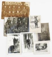 cca 1940, 7 darab Tábori Csendőr fénykép, jelvény viselésével, csoportképek, stb, klf méretben