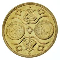 1980. "ÁPV" kétoldalas, aranyozott fém naptárérem (24mm) T:AU