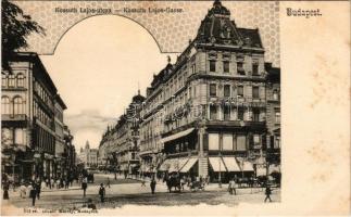 Budapest V. Kossuth Lajos utca, üzletek, Sternberg zongora, harmónium és cimbalom termek, zenekonzervatórium. Divald Károly 212. sz. (fl)