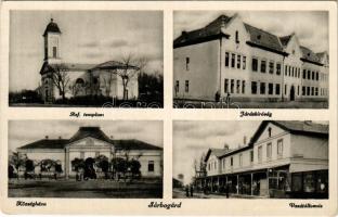 Sárbogárd, Református templom, Járásbíróság, Községháza, vasútállomás (ragasztónyom / glue marks)