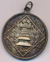 ~1930. "Magyar Sakkszövetség - A bajnokság elnyeréséért" kétoldalas, ezüstözött bronz díjérem füllel, "Ludvig" gyártói jelzéssel (36mm) T:XF patina
