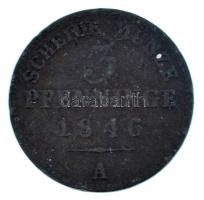 Német államok / Poroszország 1846A 3pf (1/120 Tallér) Cu T:F patina
German states / Prussia 1846A 3...