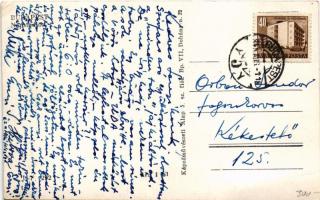 1955 Budapest XIV. Népstadion, labdarúgó mérkőzés, foci. Képzőművészeti Alap kiadóvállalat (EB)