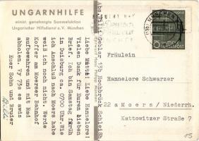 1956 Helft Ungarn! Ungarnhilfe minist. genehmigte Sammelaktion Ungarischer Hilfsdienst e. V. München...