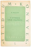 Henri Wallon: A gyermek lelki fejlődése. Ford.: Binét Ágnes. Studium Könyvek 7. Bp., 1958, Gondolat. Kiadói papírkötés. Megjelent 2700 példányban.