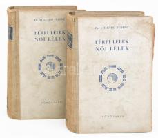 Völgyesi Ferenc: Férfi lélek, női lélek I-II. A yang-yin elv a természetben. Orvosok és orvostanhallgatók számára. Budapest, (1943). Vörösváry Kiadóvállalat (Antiqua Rt. ny.) 432 p. + 37 t. (32 kétoldalas, 5 színes); [433]-901 + [3] p. + 25 t. (22 kétoldalas, 3 színes). Kopott, kissé sérült félvászon kötés.