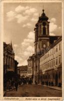 1930 Székesfehérvár, Nádor utca a zirci templommal (EB)