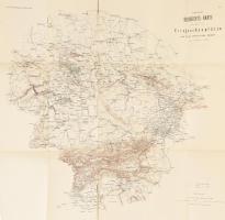 1866 A porosz-osztrák-olasz háború térképe. Litográfia szakadásokkal 62x59 cm / Map of the Prussian-Italian-Austrian war with tears. Allgemeine Übersichts Karte der Kriegsshauplatze - zum Werke: Österreichs Kämpfe im Jahre 1866.