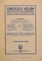 1937 Térképészeti közlöny. Szerkeszti és kiadja a M. Kir. Állami Térképészet. IV. kötet 3.-4. szám. VIII. és IX. sz. melléklettel. Kiadói papírkötés, gerinc alján apró sérüléssel, jó állapotban.