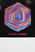 cca 1980-1990 Victor Vasarely, op-art poszter/plakát, ofszet, papír, hajtásnyommal, 68x45 cm