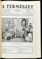 1939-1942 A Természet folyóirat egybekötött számai, jó állapotban