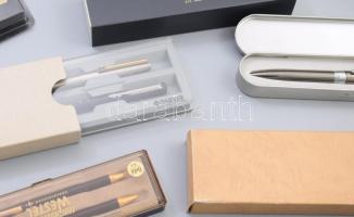 9 dobozos toll, golyóstoll, töltőtoll, töltőceruzákat is tartalmazó készlet. Parker és más jobb márk...