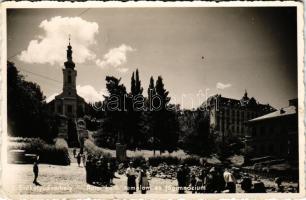 Székelyudvarhely, Odorheiu Secuiesc; Római katolikus templom és főgimnázium / church and school (EK)