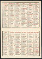 1953 Kaindl reklámos kártyanaptár kinyitható