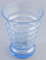 cca 1940, Cseh / osztrák irizáló art deco stílusú váza, jelzés nélkül, m: 16 cm