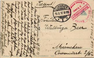 1917 Unsere Friedensboten, Unterseeboote in voller Fahrt auf hoher See. Kaiserliche Marine