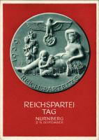 1939 Reichsparteitag Nürnberg. Festpostkarte. Reichsparteitag des Friedens / Nuremberg Rally. NSDAP German Nazi Party propaganda, swastika; 6 Ga. Adolf Hitler s: R. K.