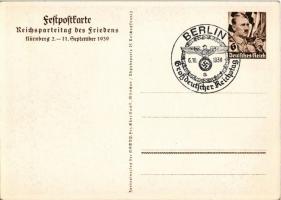 1939 Reichsparteitag Nürnberg. Festpostkarte. Reichsparteitag des Friedens / Nuremberg Rally. NSDAP ...