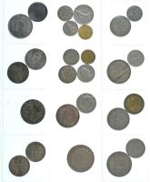 26db-os külföldi érmetétel műanyag berakólapon, közte Svájc, Görögország, India, Nagy-Britannia, Habsburg Birodalom, stb. T:vegyes 26pcs foreign coin lot on plastic sheet, within Switzerland, Greece, India, UK, Habsburg Empire, etc. C:mixed