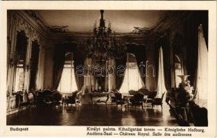 Budapest I. Királyi palota belső, kihallgatási terem. Rigler rt.