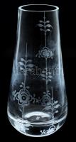 Royal Copenhagen kristály váza, jelzett, m: 26 cm