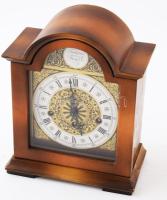 Kieninger negyedütős asztali óra, kulccsal, működik, a Big Ben dallamát zenéli, jó állapotban, m: 28 cm
