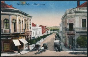 1922 Képeslap "KIÁLRYHÁZA-MISKOLCZ-BUDAPEST" vasúti mozgóposta bélyegzéssel