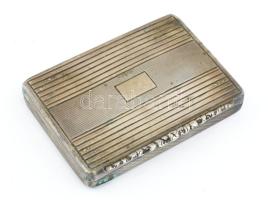 Ezüst (Ag) doboz, jelzett, patinás, 51g