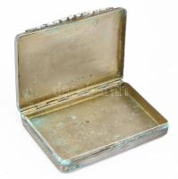 Ezüst (Ag) doboz, jelzett, patinás, 51g