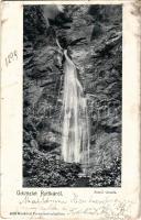 1899 (Vorläufer) Ruttka, Vrútky; Suttói vízesés. Moskóczi Ferencné kiadása / waterfall (fl)