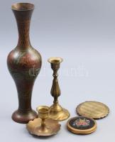 5 darabos réz / bronz bolha tétel, közte 2 darab pudrié