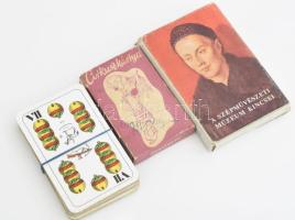 3 pakli kártya: A Szépművészeti Múzeum kincsei, Cirkuszkártya, magyar kártya. Vegyes állapotban.