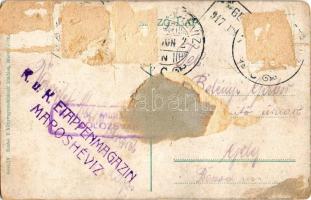 1917 Maroshévíz, Oláhtoplica, Toplita, Toplica; Vízesés a Bánffy forrással / waterfall, spring (Rb)