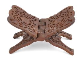 Indiai faragott fa állvány, összecsukható m: 32 cm