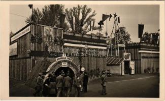 1949 Budapest XIV. Nemzetközi Őszi Vásár a Városligetben, Nehézipari Minisztérium Bányászati főosztály pavilonja, Borbála táró + So. Stpl