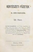 Entz Ferenc: Kertészeti füzetek. XI-XV. füzet. Pest, 1857-1859, Herz János, 2+128;+2+127;+2+118;+2+1...