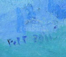 Papp Sándor (1953-): Fazúzó. Olaj, vászon, rétegelt lemezre kasírozva. Jelezve balra lent. 60x81 cm....