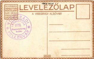 Visegrád, Alsóvár. A Visegrádi Várbizottság Művészlapjai Lux Géza eredeti rajzai nyomán. Weiss L. és...