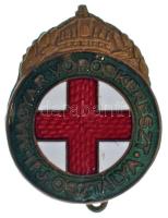 ~1910-1920. "Magyar Vöröskereszt Ifjúsági Osztálya" zománcozott bronz jelvény (24x19mm) T:XF zománchiba