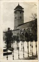 Rozsnyó, Roznava; Rákóczi őrtorony, utca, üzletek / watch tower, street, shops (EK)