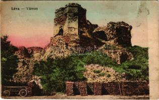 1916 Léva, Levice; várrom. Vasúti levelezőlapárusítás 619. / castle ruins (EK)