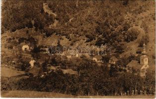 Menyháza-fürdő, Monyásza, Moneasa; templom, temető. Fái Károly kiadása / church, cemetery (szakadás / tear)