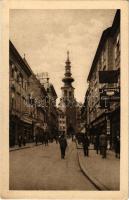 Pozsony, Pressburg, Bratislava; utca, J. Winawer üzlete / street, shop