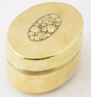 cca 1915-1925, Wolkenstein und Glückselig cukordoboz. Terv.: Margold Emanuel Josef (1888-1962). Alpakka, jelzett, polírozott, 4 félgömb lábon, 12x9x8 cm