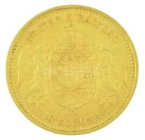 1894KB 10K Au "Ferenc József" Körmöcbánya (3,40g/0.900) T:XF,VF
Hungary 1894KB 10 Korona ...