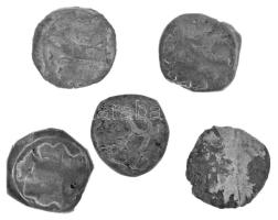 Ausztria ~1200. Bécsi fillér Ag (5db) T:VF
Austria ~1200. (Friesach) Pfennig Ag (5pcs) C:VF