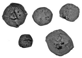 Ausztria ~1200. Bécsi fillér Ag (5db) T:VF Austria ~1200. (Friesach) Pfennig Ag (5pcs) C:VF