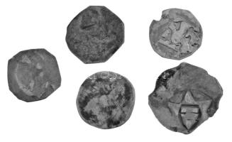 Ausztria ~1200. Bécsi fillér Ag (5db) T:VF Austria ~1200. (Friesach) Pfennig Ag (5pcs) C:VF