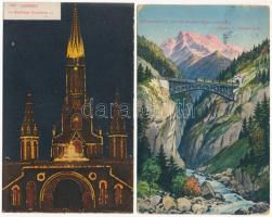 21 db régi külföldi város képeslap vegyes minőségben / 21 pre-1945 European town-view postcards in m...